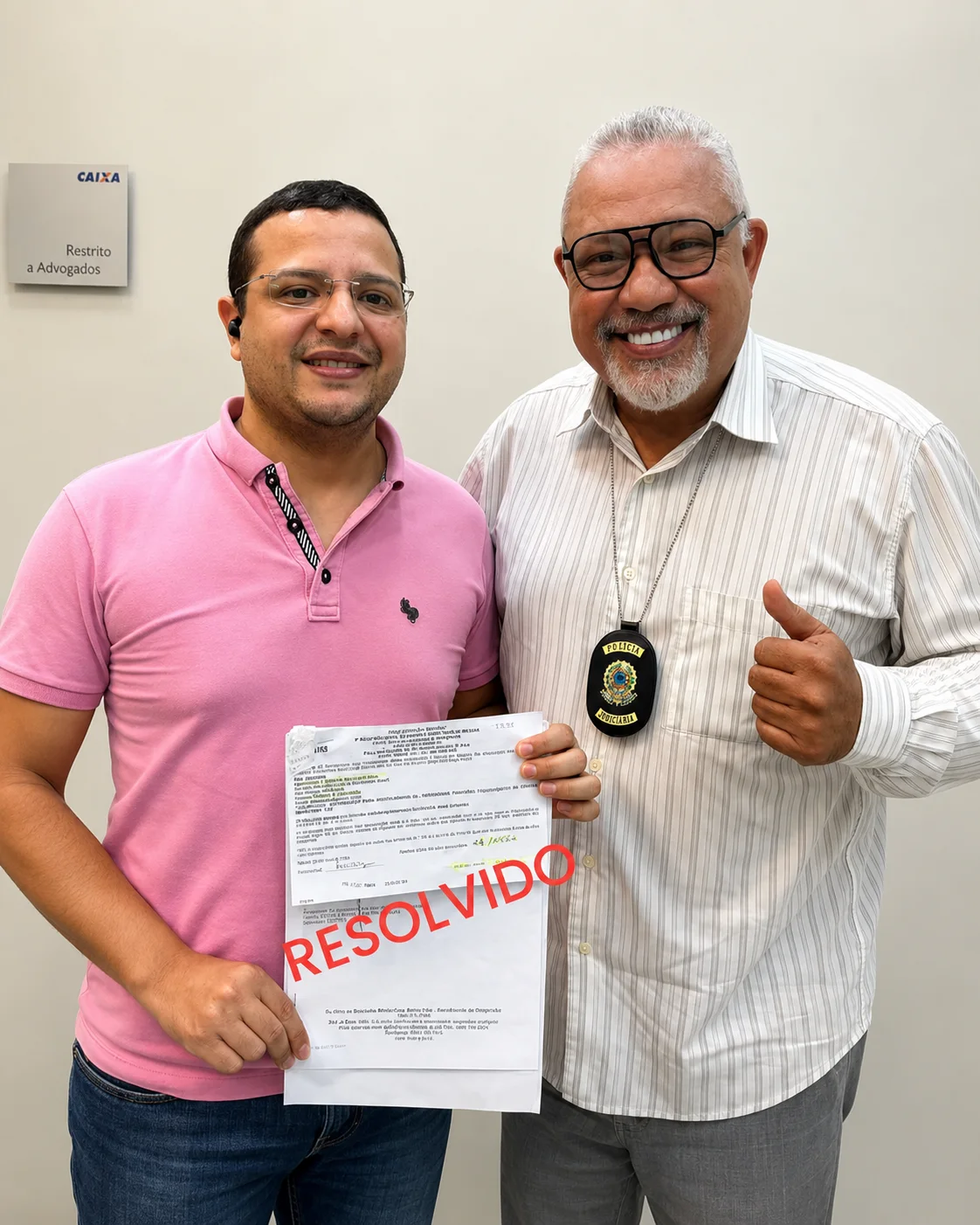 Documento entregue ao cliente